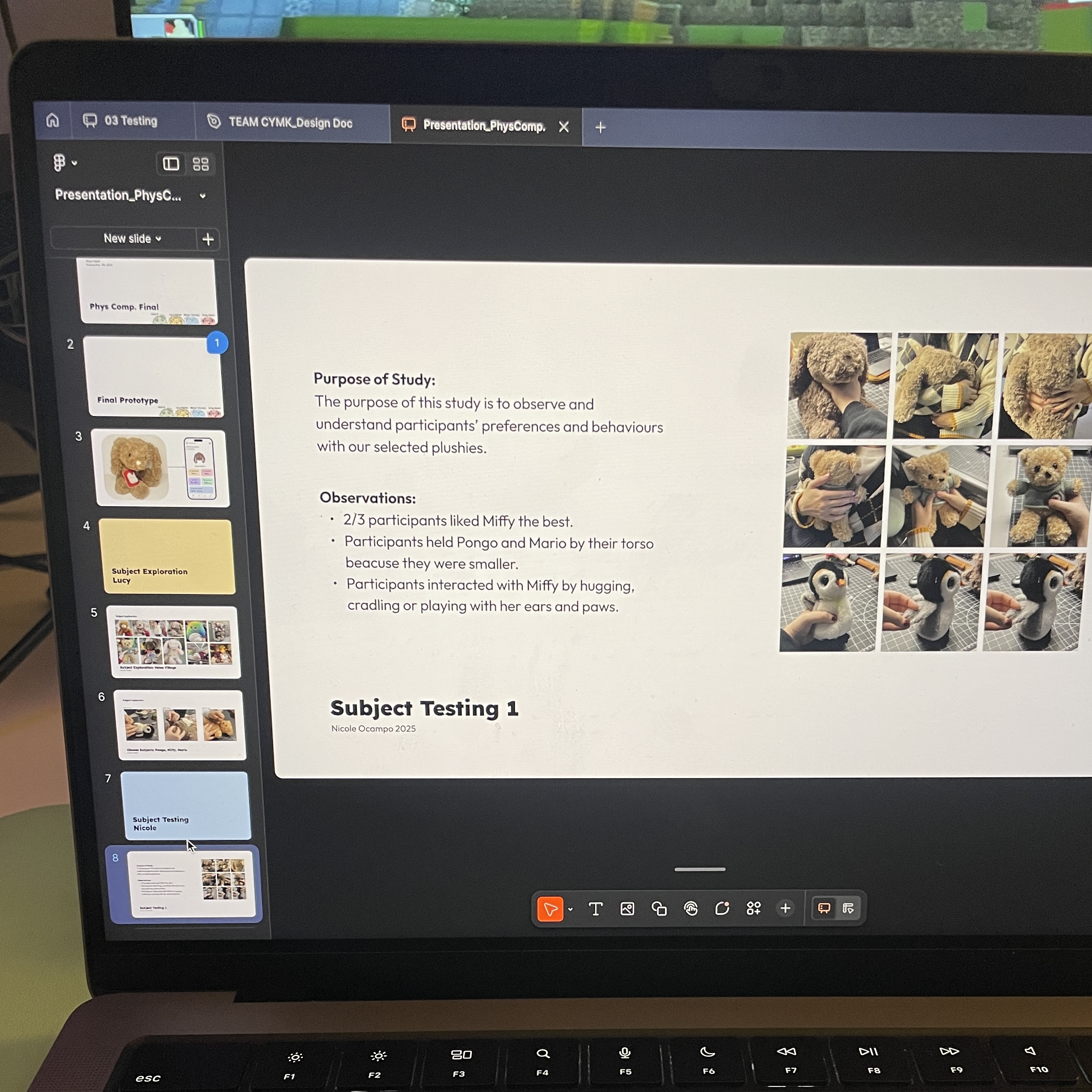 My group and I built our presentation deck together.