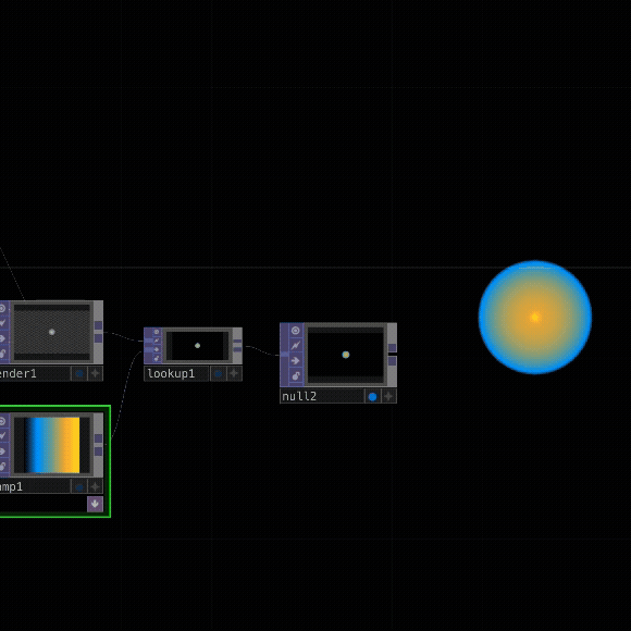 I changed the sphere's apperance by giving it a soft gradient