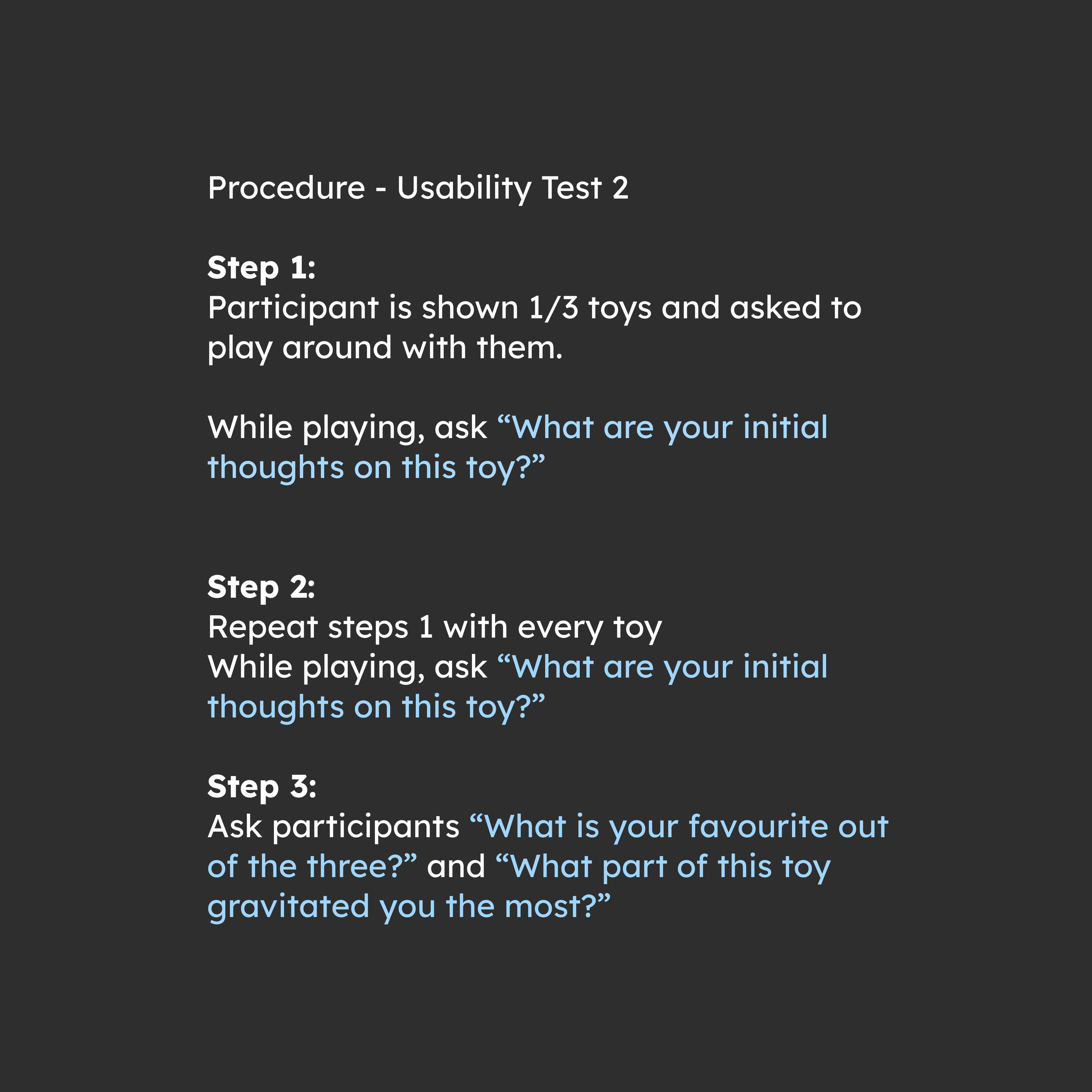 This was our 2nd testing plan.