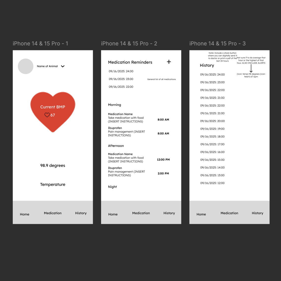 These are some lo-fi sketches of our app design.