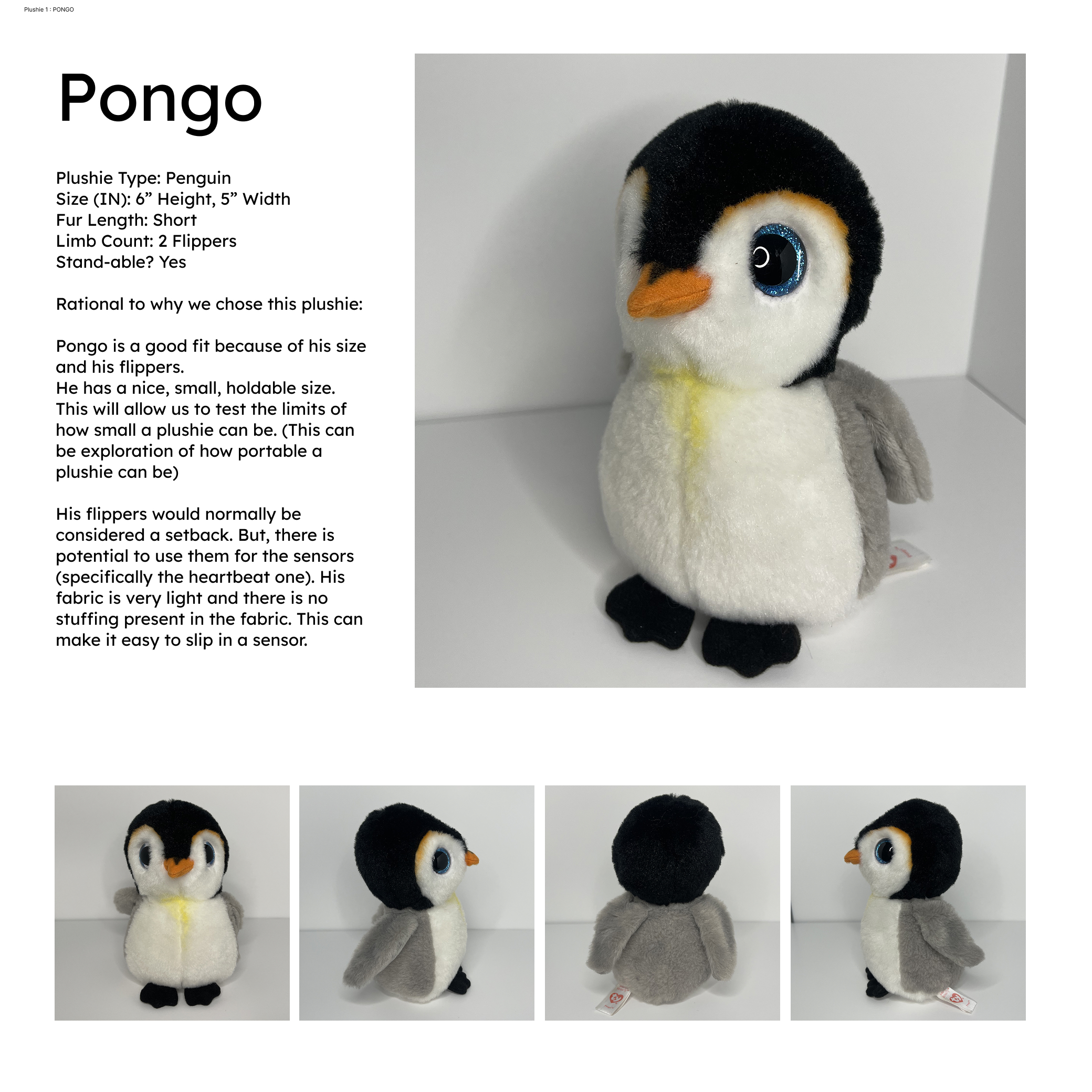 Our group then analyzed different plushies that would work well as a health companion. This was one of our final candidates.